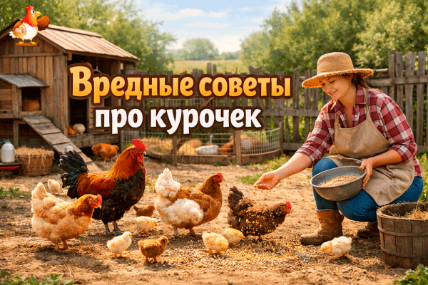 10 «гениальных» советов из интернета про кур, которые лучше забыть навсегда (если не хотите, чтобы куры вас прокляли 😄)