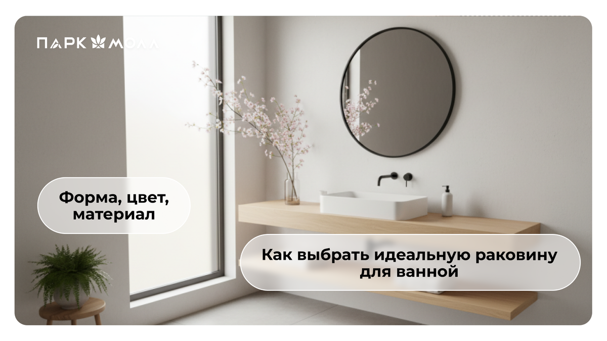 Форма, цвет, материал: как выбрать идеальную раковину для ванной