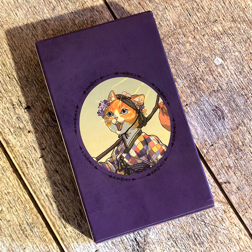 Cat Tarot: дизайн обратной стороны коробки, пиратский вариант (фото моё)