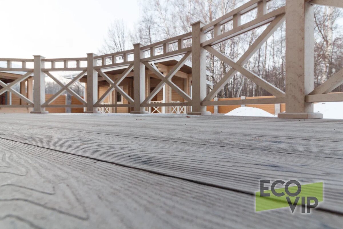 Террасная доска ДПК с текстурой натурального дерева