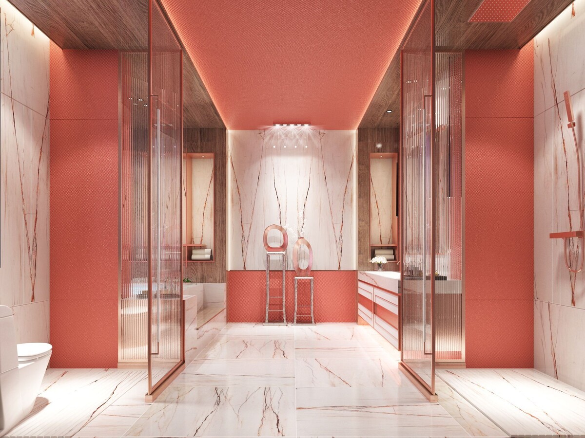 Облицовка пола турецким мрамором Rosso Venato (Россо Венато)