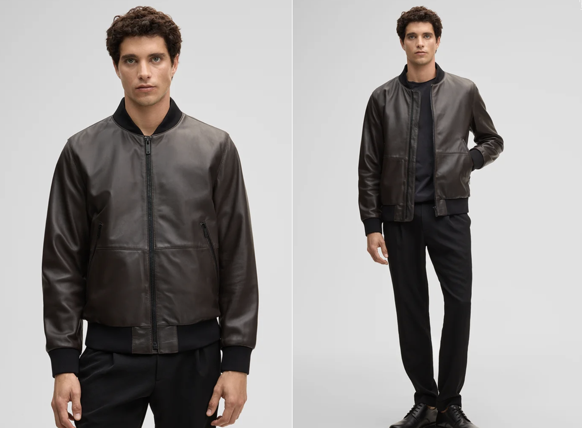 Куртка-бомбер «Вэнс» из мягкой кожи ягнёнка в актуальном фасоне «блузон». 