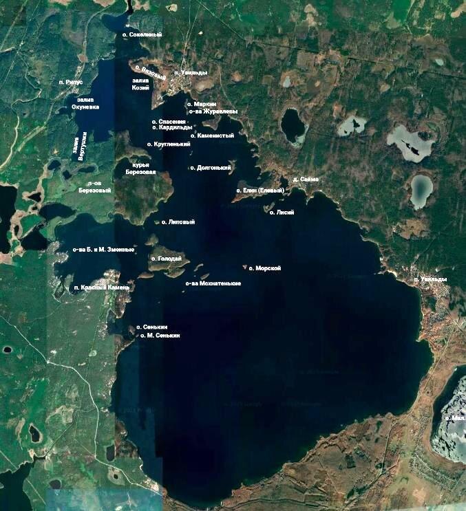 Вид со спутника на карте