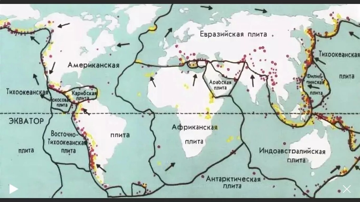 Тектонические плиты. Как в школьном атласе