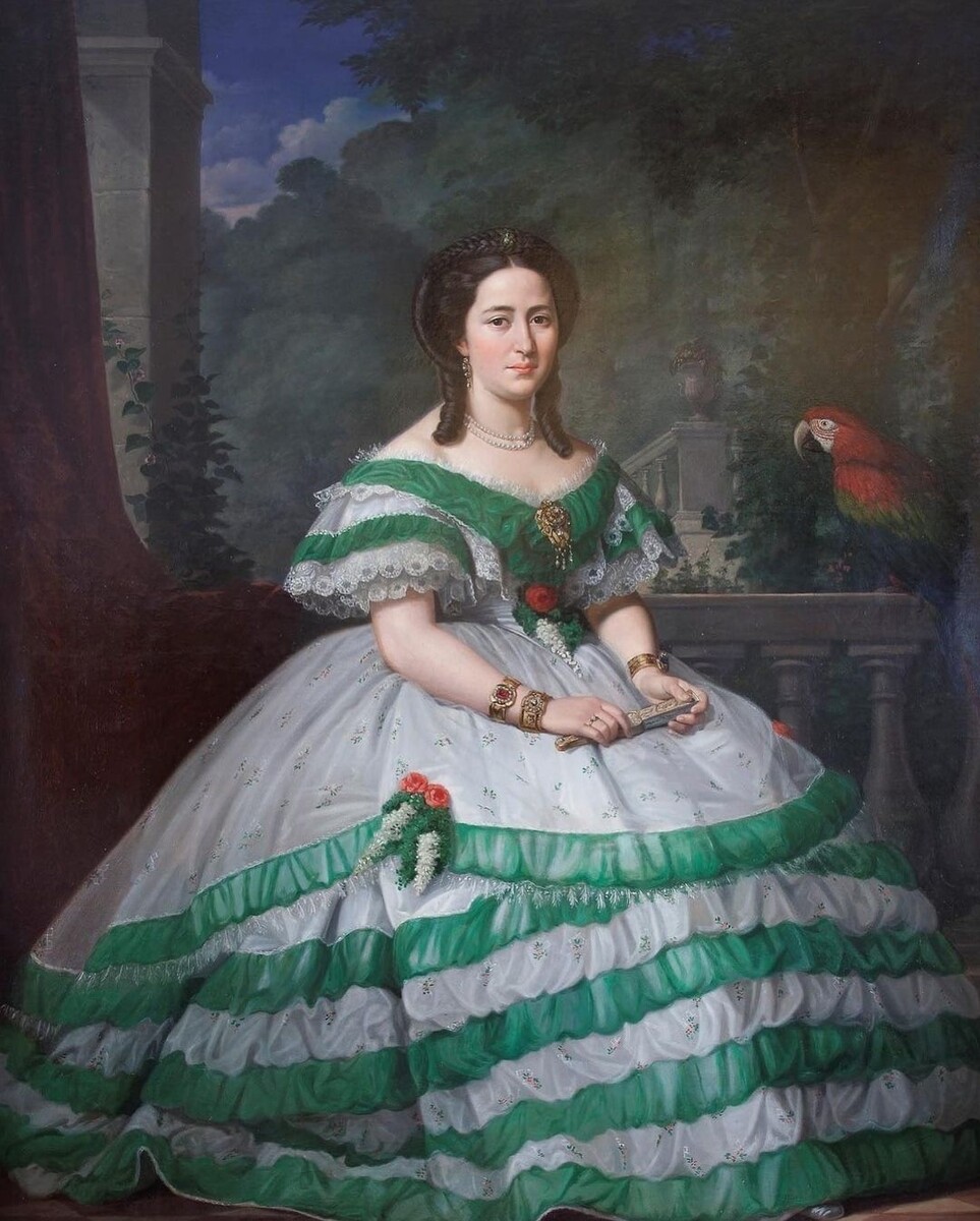 Eusebio Valldeperas y Merich. Портрет испанской дворянки, 1863 год.