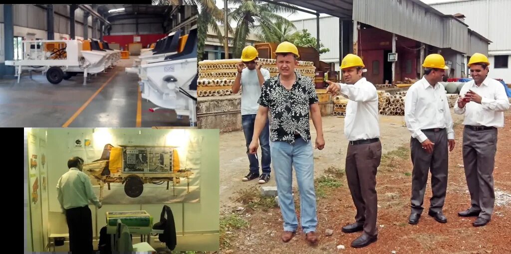 И.Денисенко и Ё.Сальвэ — завод строительного оборудования Putzmeister India.  📷
