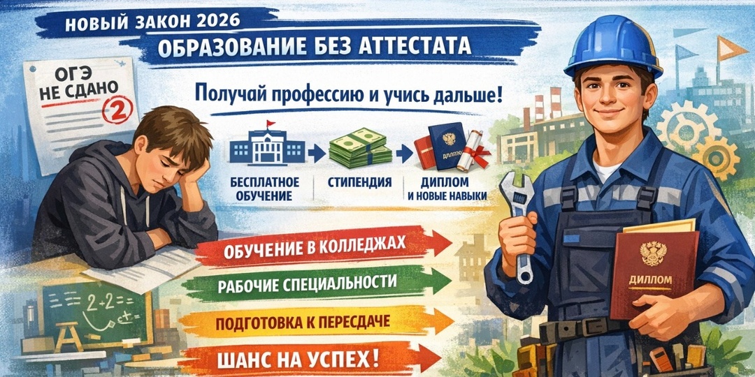 Провал на ОГЭ — не приговор: новый закон об образовании и возможности для выпускников 9 классов