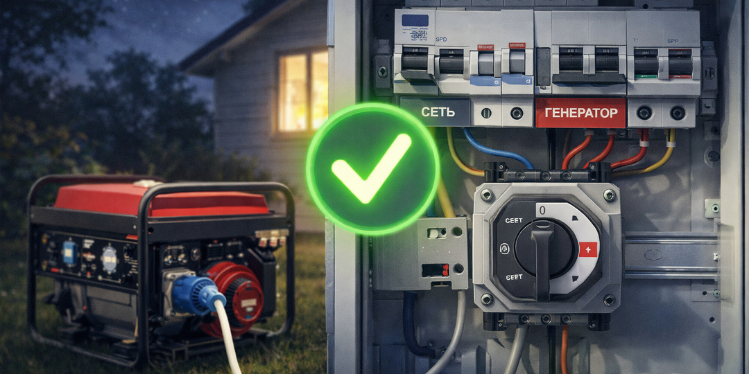 ⚡ Как правильно подключить генератор к дому: схема без ошибок
