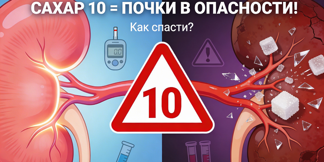 Почки при диабете: молчаливая катастрофа, которую не чувствуешь до поры до времени