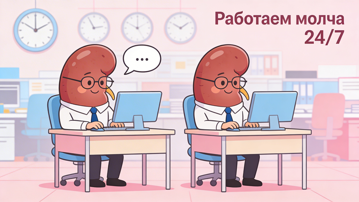 почки работают незаметно