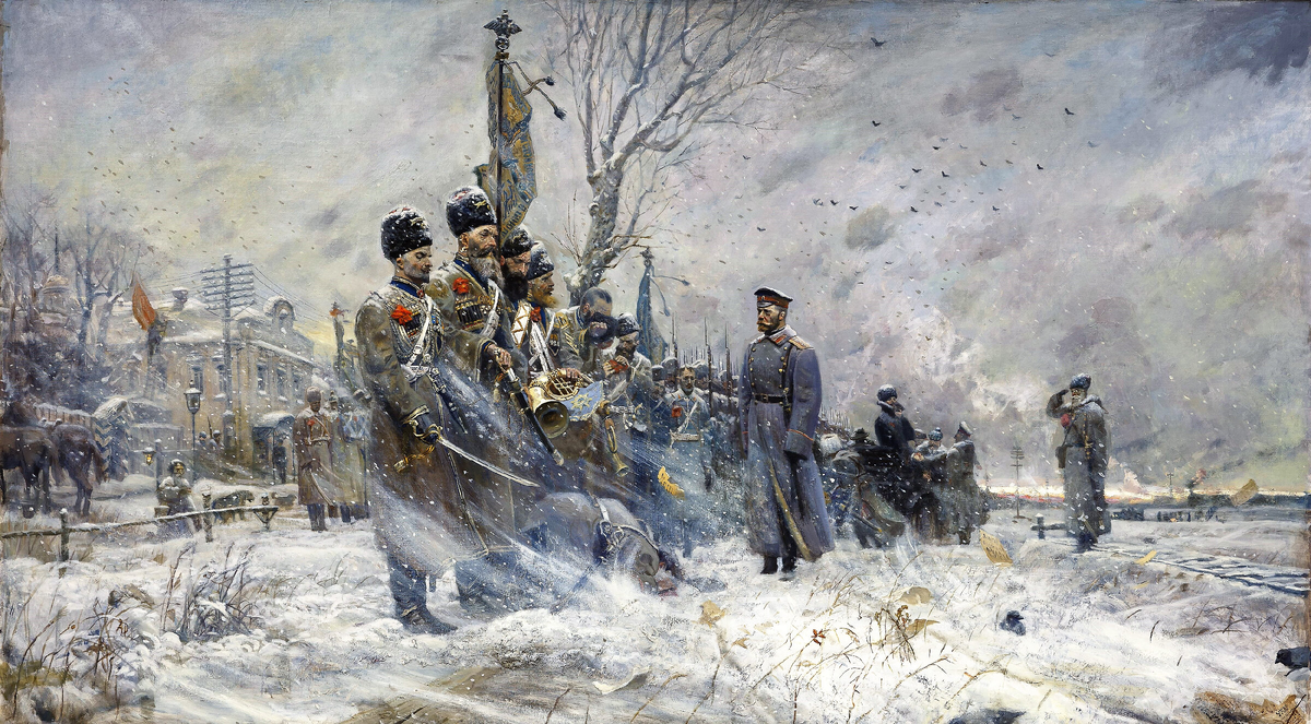 художник Павел Рыженко "Прощание царя с конвоем". Источник: павел-рыженко.рф