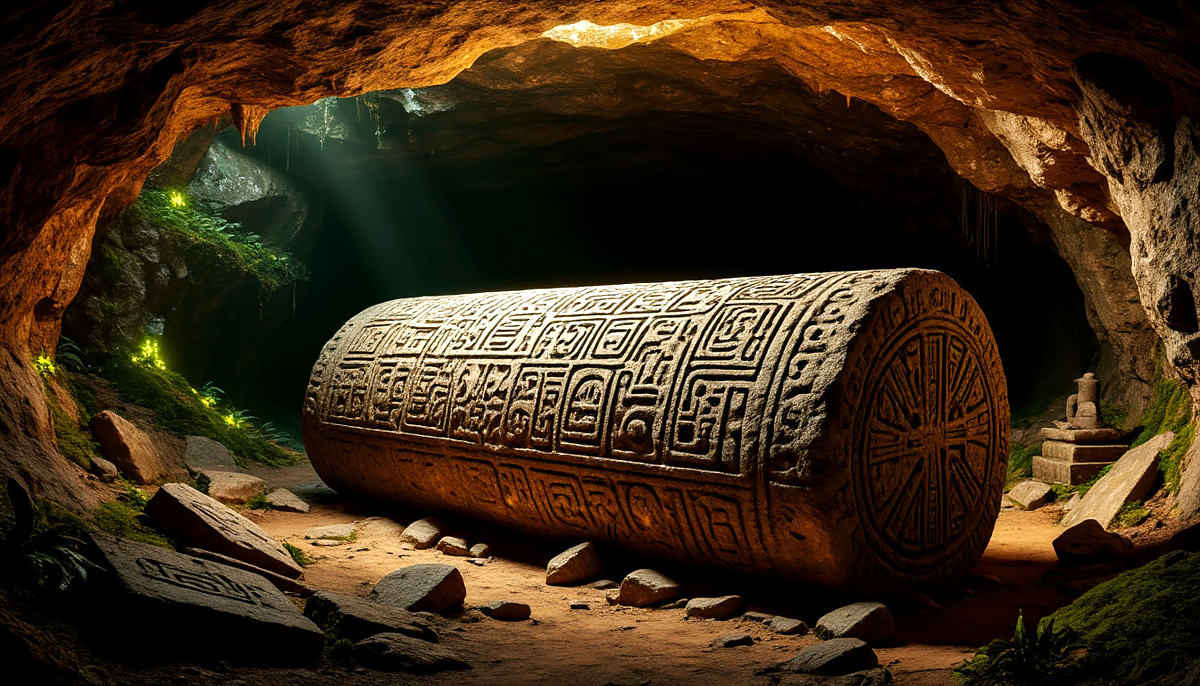 Это оказалась не колонна, а необычный саркофаг.