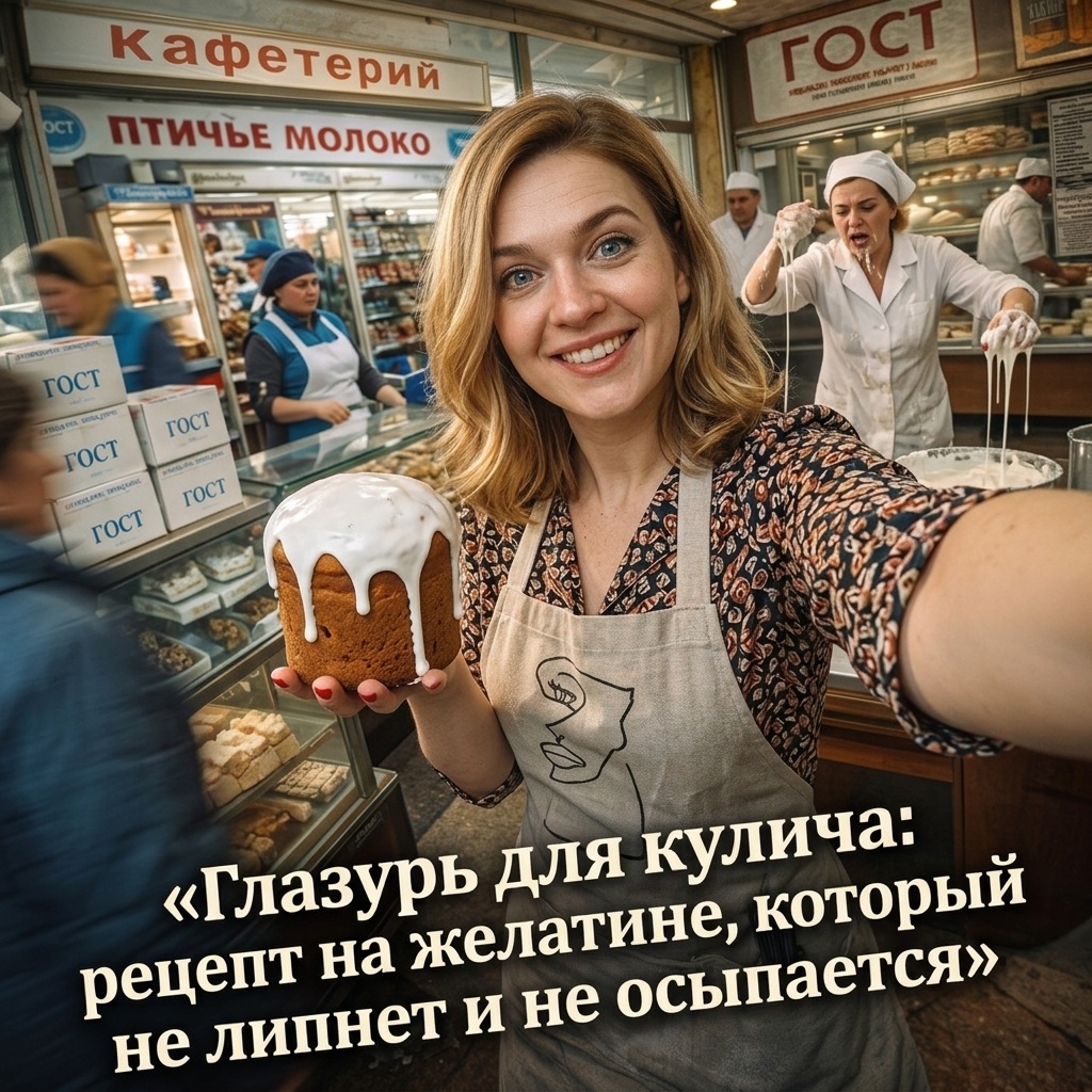    Идеальная глазурь для пасхального кулича: рецепт на желатине. admin