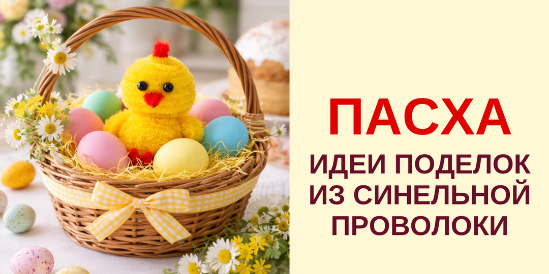 Пасхальные поделки своими руками: простые идеи из синельной проволоки (зайчики и цыплята)