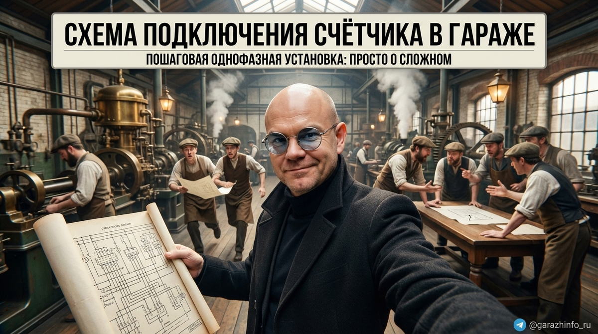    Узнайте, как подключить однофазный электросчетчик в гараже правильно. Zero8