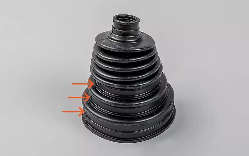 Универсальный пыльник имеет ступеньки, отмеченные стрелками. Подойдет ко множеству машин.Пыльники ШРУСов экспертиза За рулем
📷
