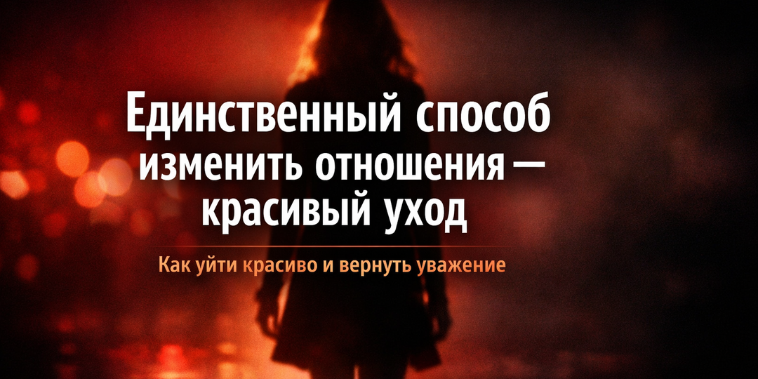 Почему именно уход - единственный ход, который заставляет вас снова захотеть полюбить себя и окружающий мир?