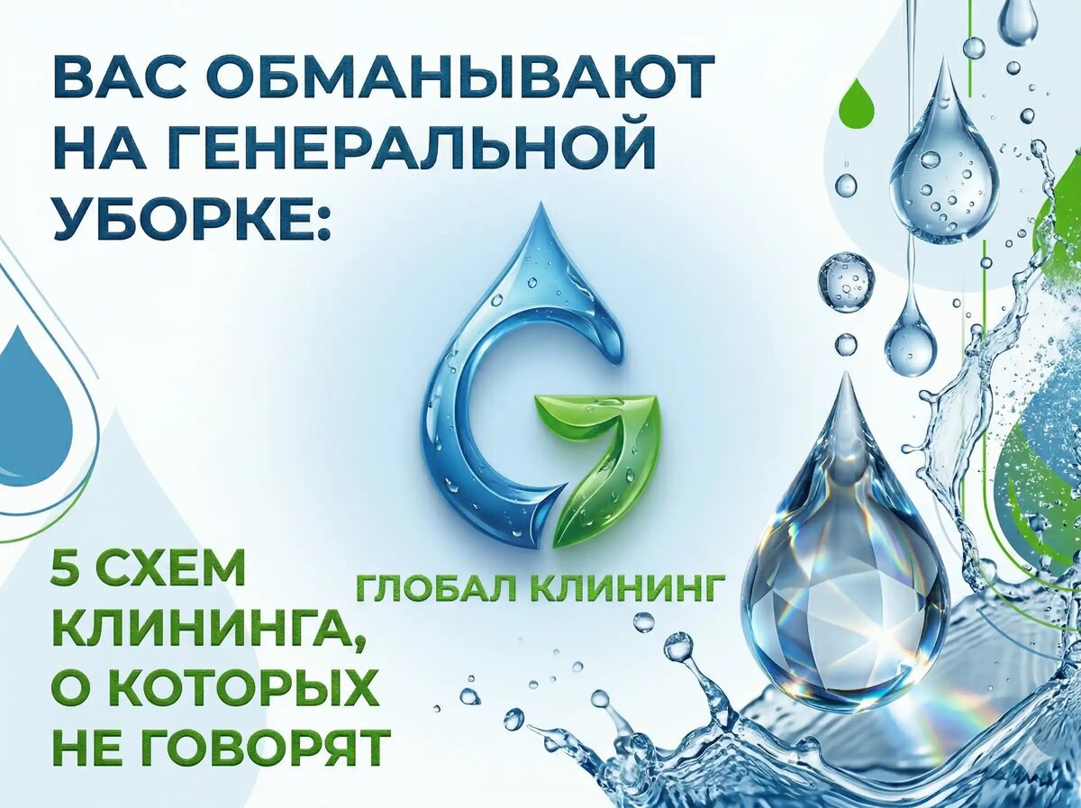 5 схем обмана в клининге: как не переплатить за генеральную уборку и распознать ловушки «цена от». Экспертный разбор и честный чек-лист для жителей СПб от «Глобал Клининг».