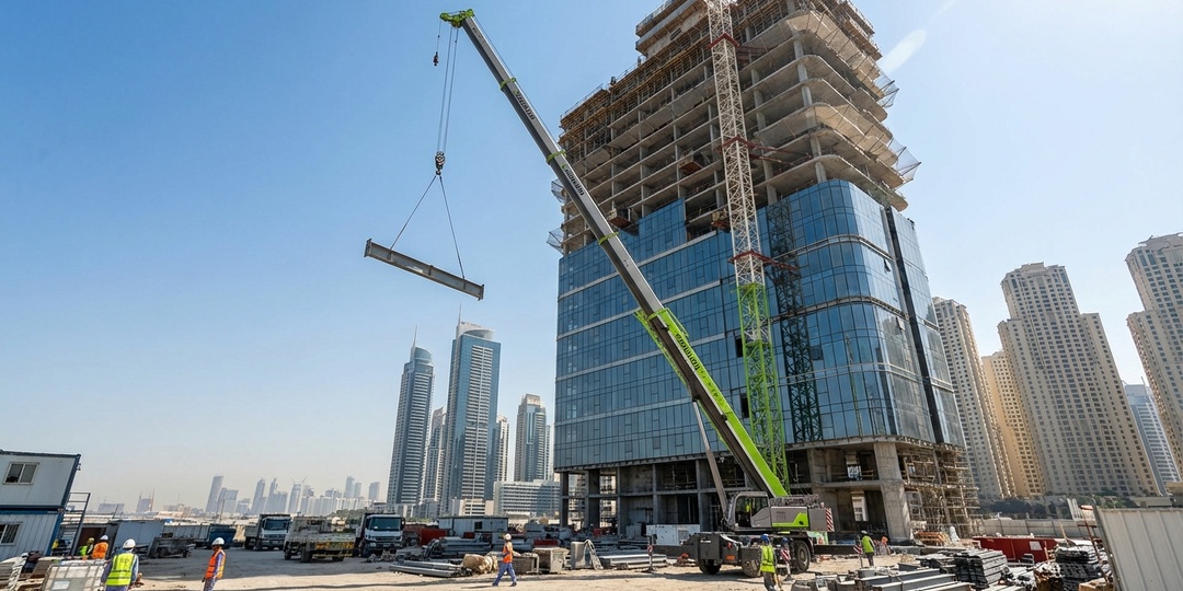 Обзор рекорда: башенные краны Zoomlion на высоте 377 метров