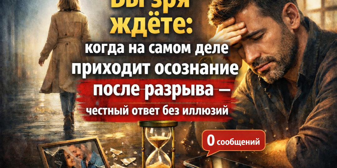 Вы зря ждёте, когда на самом деле приходит осознание после разрыва - честный ответ без иллюзий со всеми вытекающими и итогами.