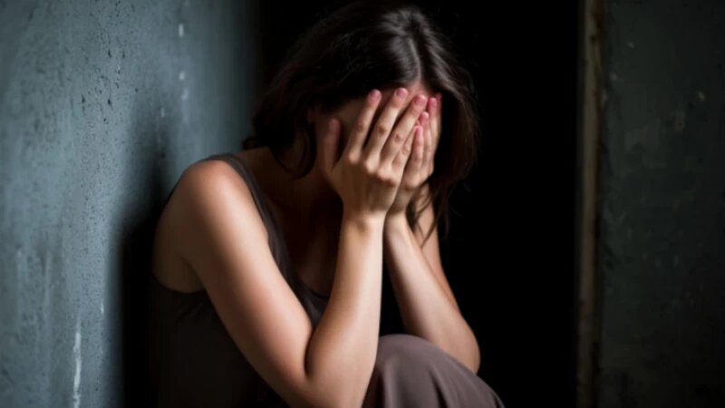     Девушка плачет. Страх. shedevrum.ai