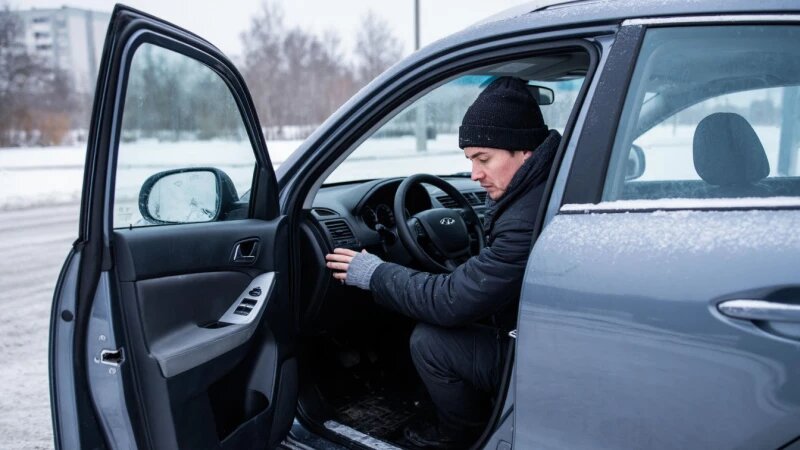     Морозы, автомобиль, машина, пассажир. Нейросети