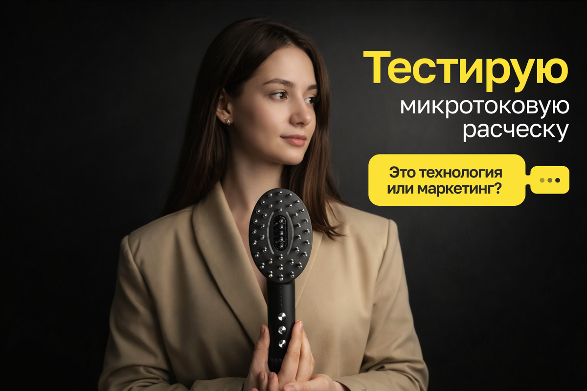 EMS расчёска для роста волос — микротоки и LED терапия, обзор и тест