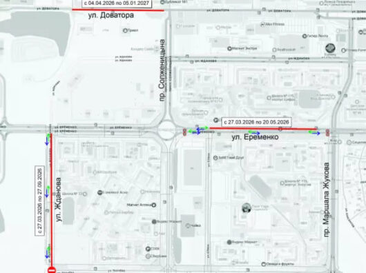    Схема перекрытия улиц в ЗЖМ Ростова //Иллюстрация пресс-службы Администрации Ростова-на-Дону