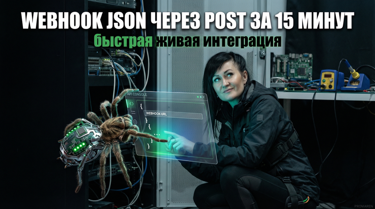    Webhooks связывают сервисы без посредников — настройка за 15 минут через JSON и POST | Марина Погодина, PROMAREN Марина Погодина