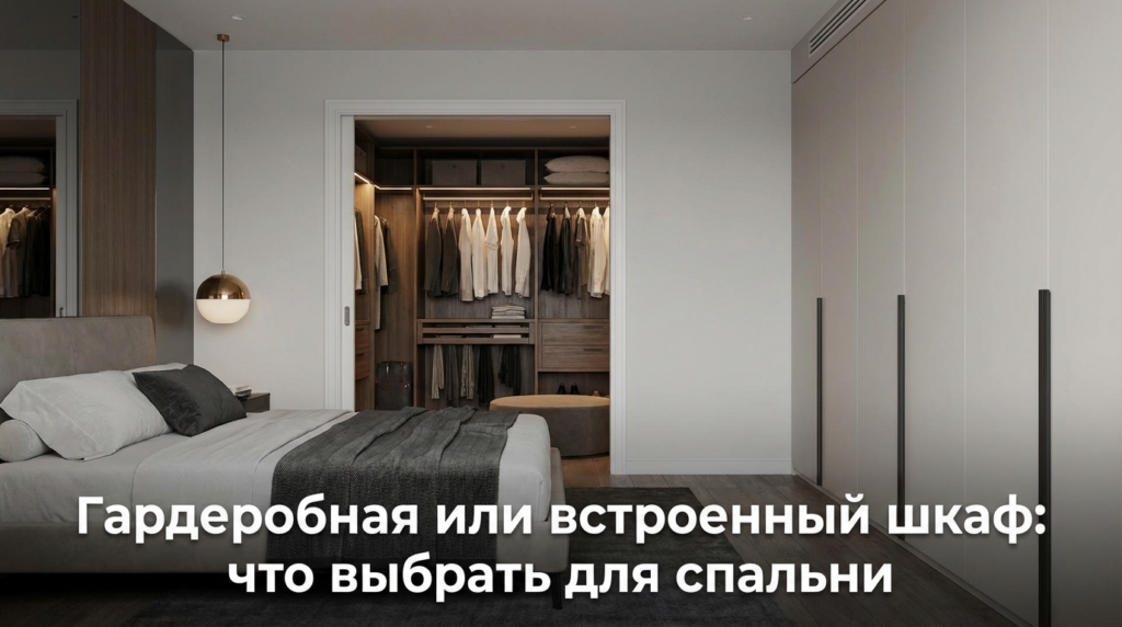    Что лучше выбрать для спальни: встроенный шкаф-купе или отдельную гардеробную зону? MDKUHNY
