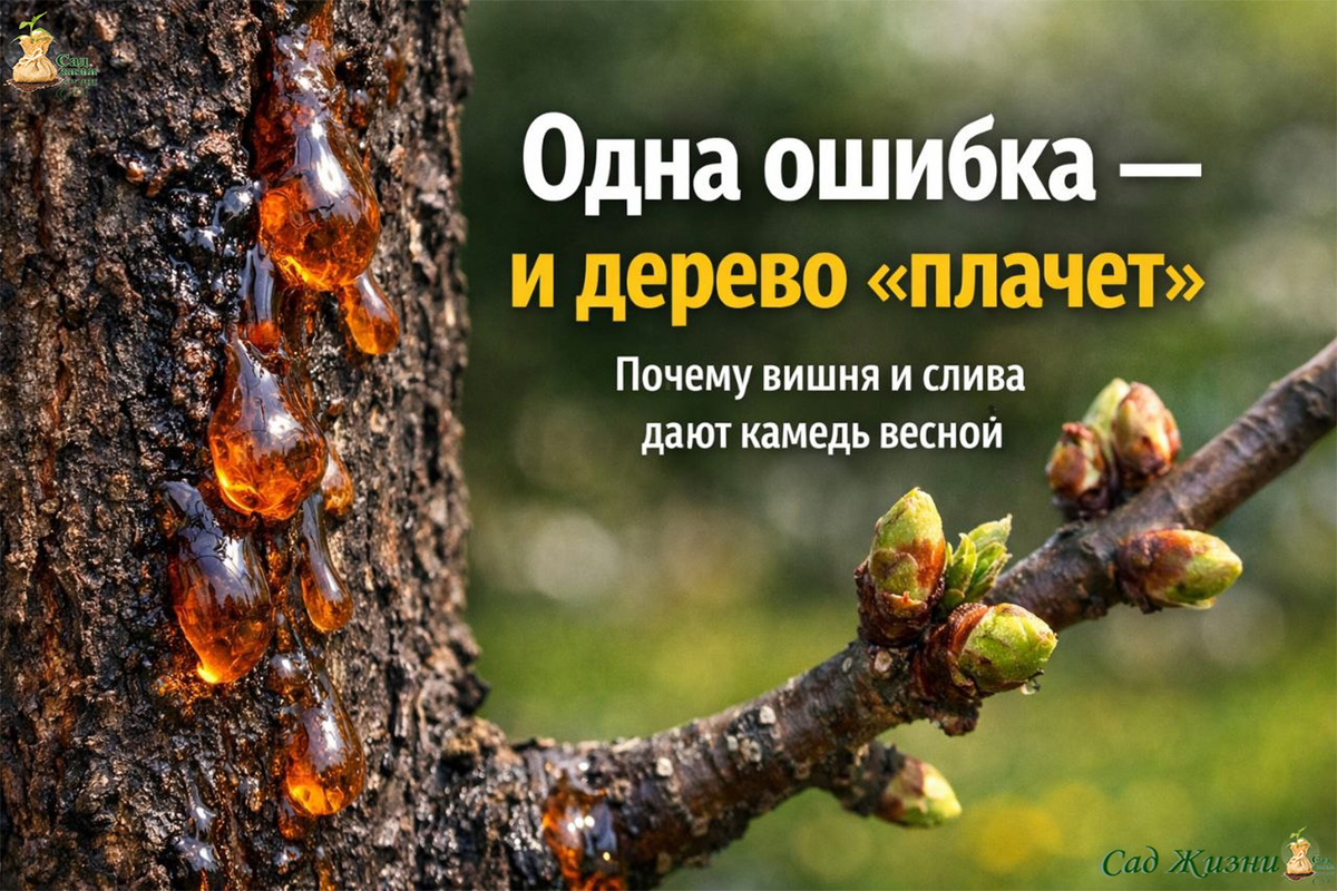 Вишня и слива весной: одна ошибка — и камедетечение гарантировано