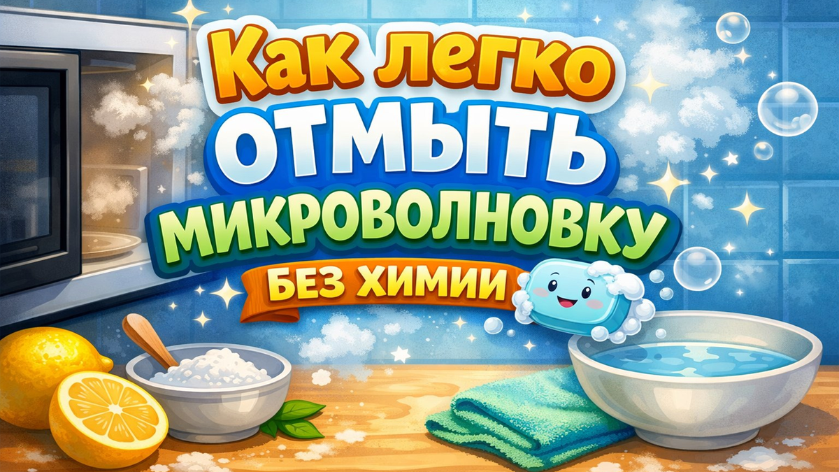 Как легко отмыть микроволновку без химии