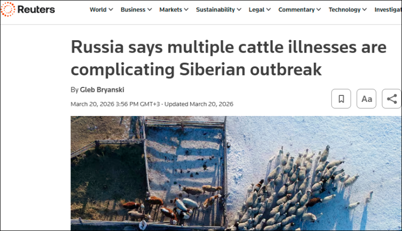    Скриншот издания "Рейтер"