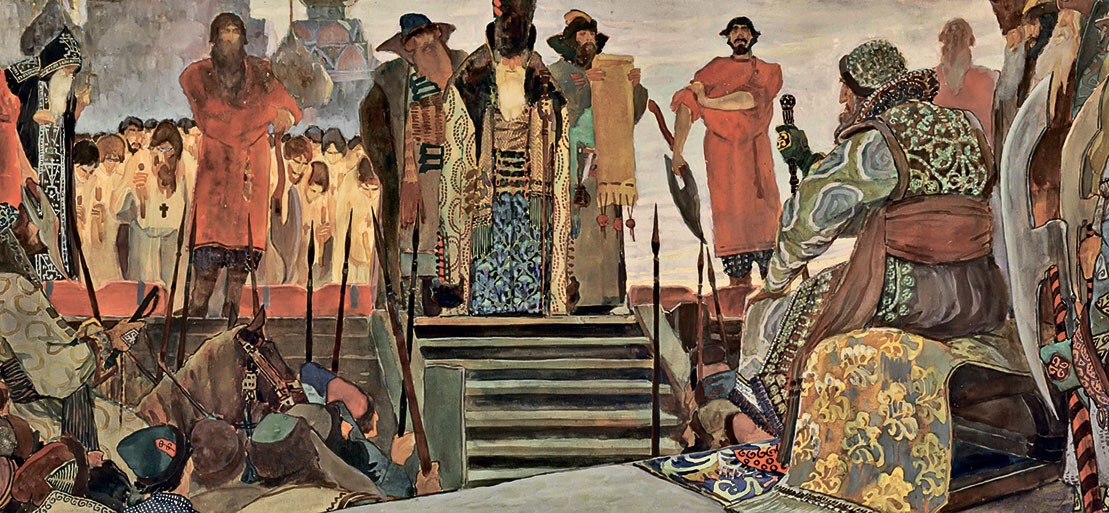 Царь Иван Грозный устроил публичную казнь бояр - изменников на Красной площади в Москве.