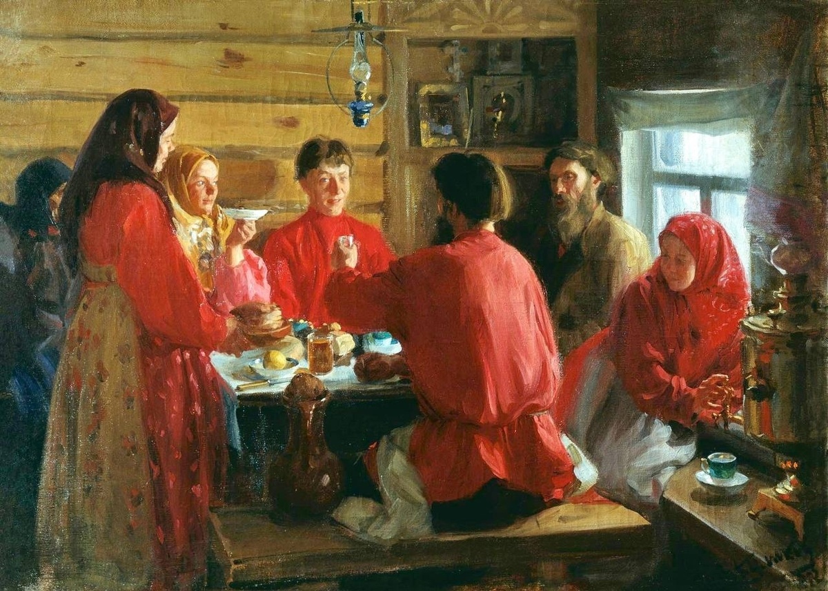«В крестьянской избе», Иван Куликов, 1902. ВКонтакте