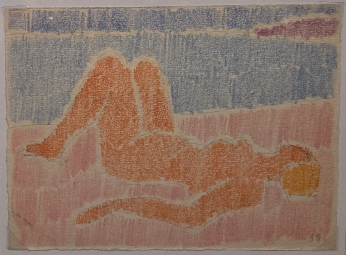 Андрей Юмашев. Обнаженная 1959 бумага, карандаш