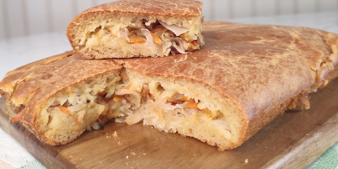 Заливной капустный пирог на кефире