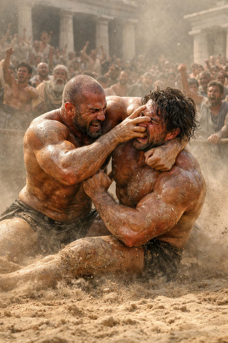 Без правил. Без пощады. Только сила. Изображение сгенерировано ИИ.