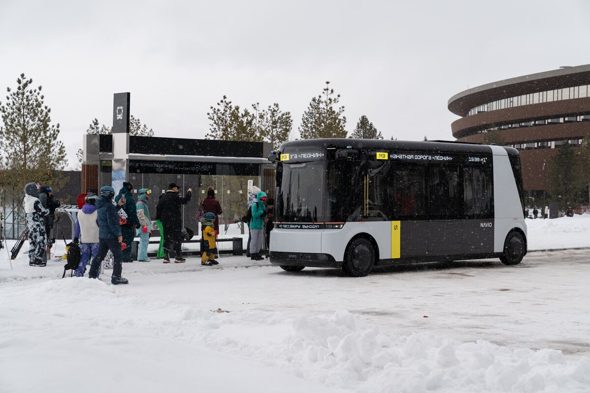     Первый автономный шаттл L5 по территории курорта «Манжерок» в Горном Алтае