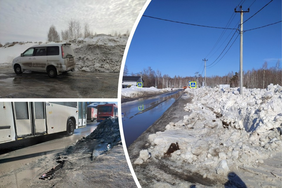 В Новосибирске быстро тает снег. Фото: Надежда РЫЖКИНА / Евгения Мокина