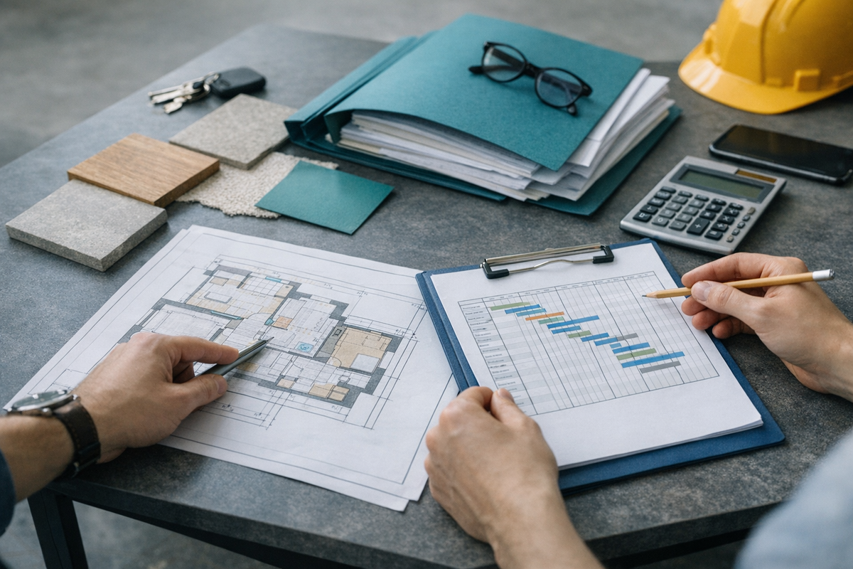 Руководитель проекта держит объект в системе: этапы, решения, материалы и контроль не распадаются на отдельные куски.