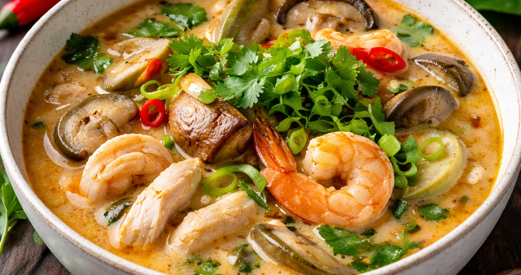 Суп Том Кха Гай который перевернет ваши представления о вкусе