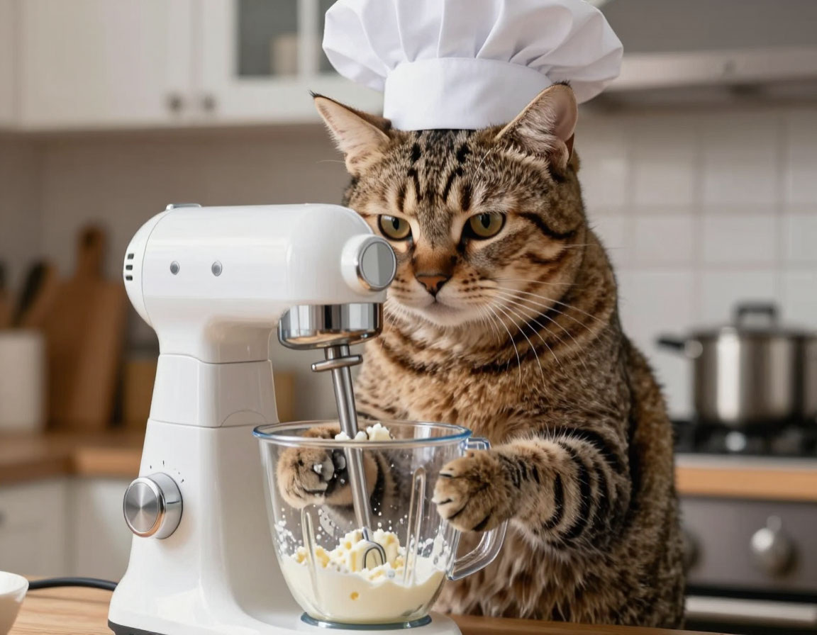 Пробиваю творог 