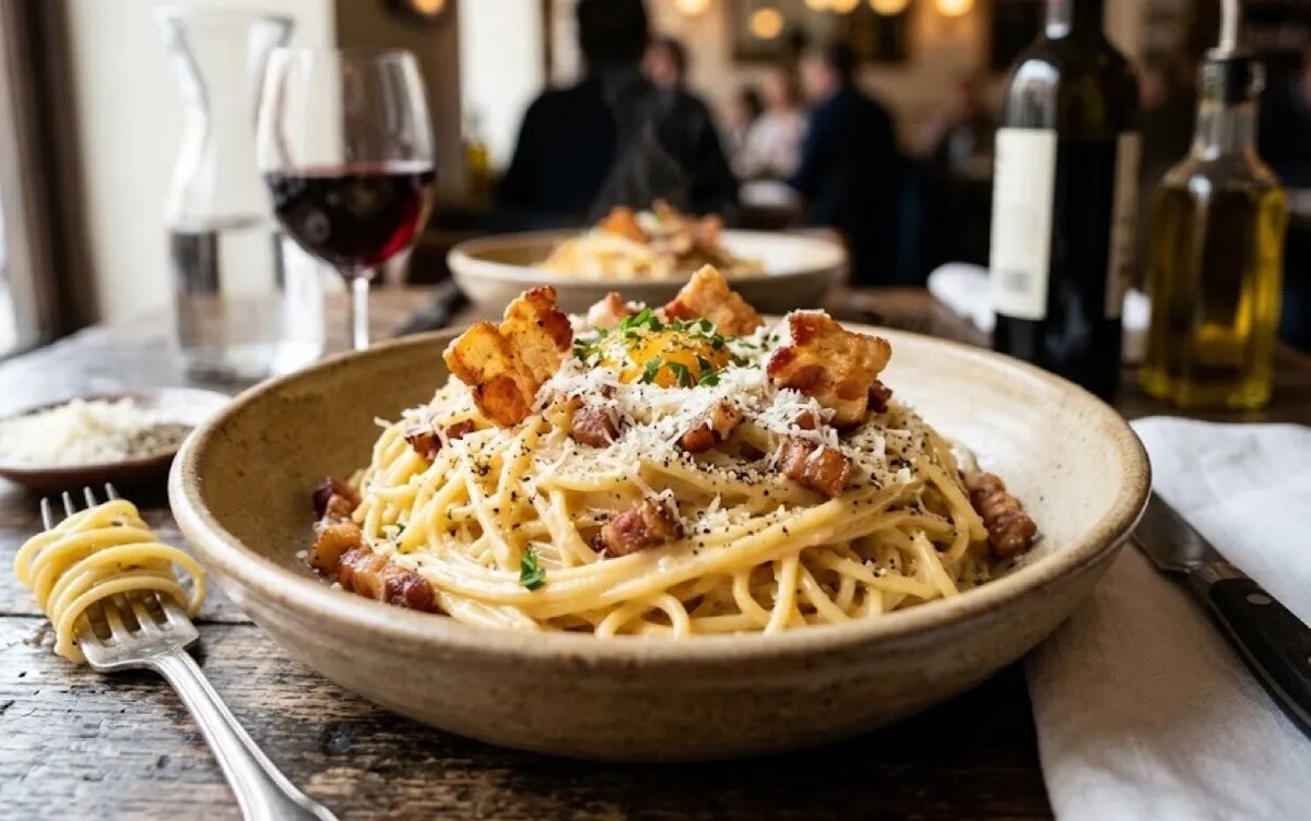    Карбонара как в ресторане за 20 минут: простой рецепт без сливок