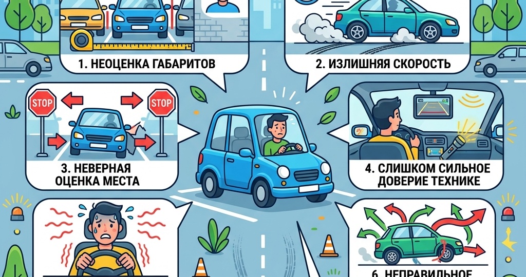 Парковка: Боль для новичка и не только! Разбираем самые частые ошибки и как их избежать.