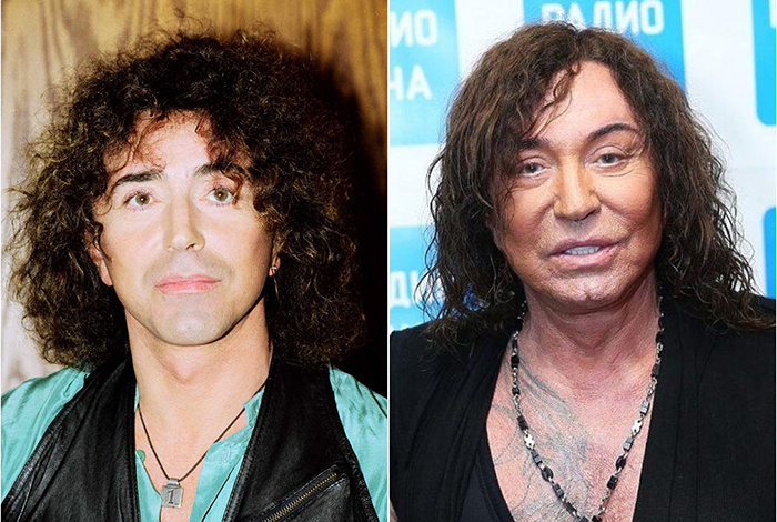 Валерий Леонтьев в молодости и сейчас