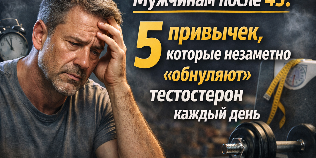Мужчинам после 45: 5 привычек, которые незаметно «обнуляют» тестостерон каждый день