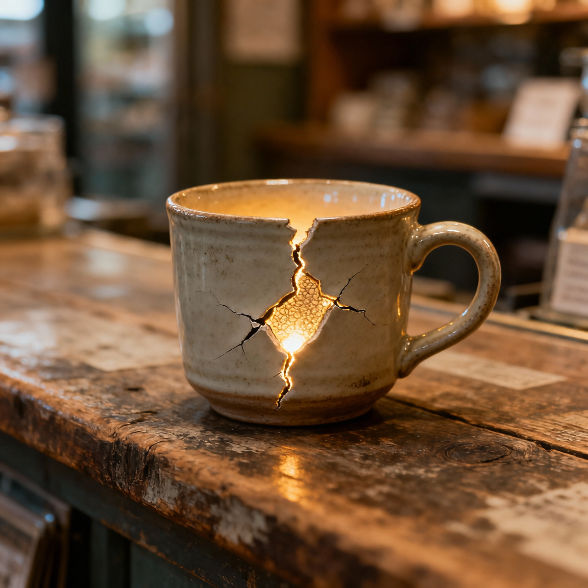 Иногда тревога — это не разрушение, а трещина, через которую начинает пробиваться свет. Мы думаем, что с нами «что‑то не так», что мы сломаны. Но на самом деле именно через уязвимость рождается устойчивость. Трещина не делает чашку бесполезной. Она напоминает, что внутри есть тепло.

Тревога не уничтожает тебя. Она учит выдерживать волну и оставаться. И каждый раз, когда ты не убегаешь, свет становится ярче.