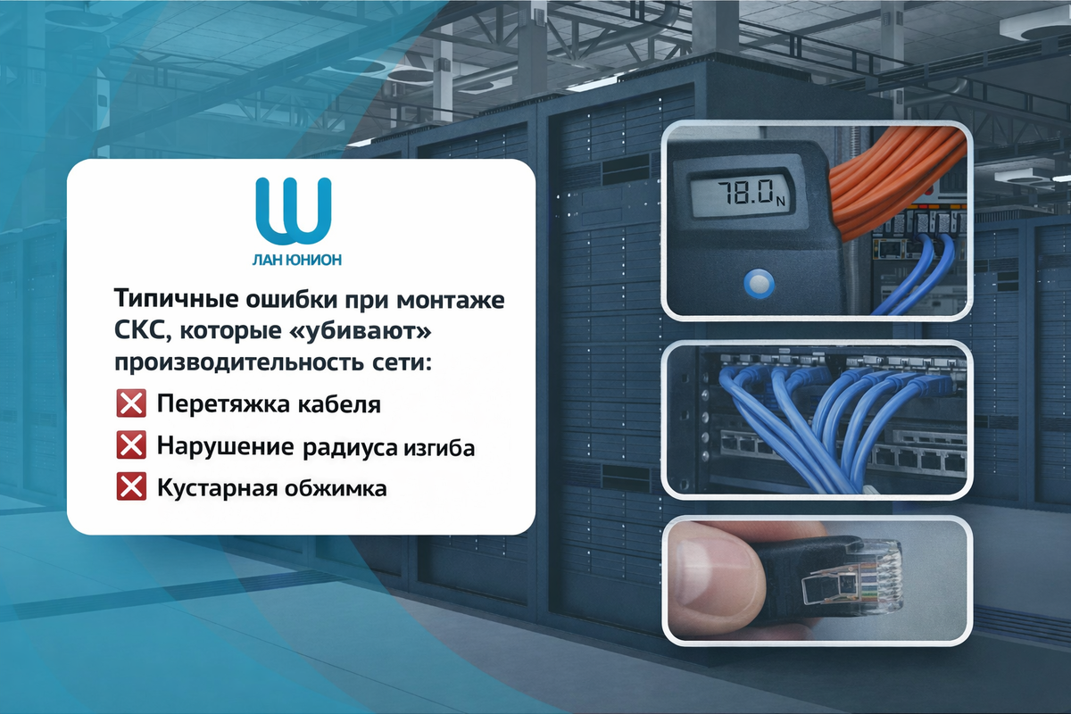 Типичные ошибки при монтаже СКС