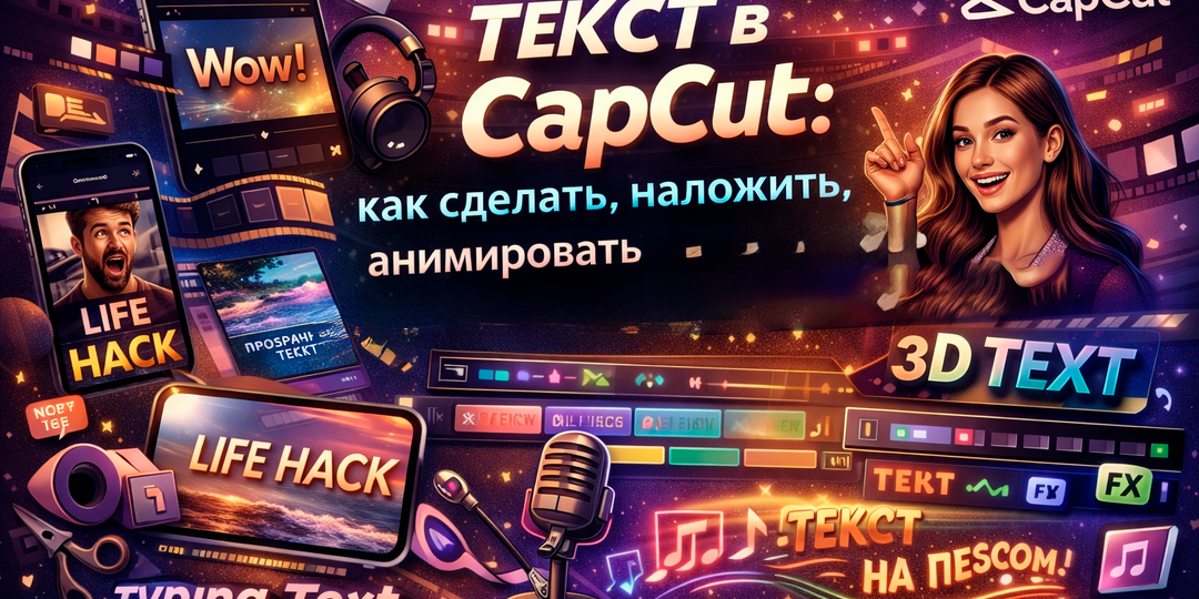 Работа с текстом в CapCut: как сделать, наложить, анимировать и превратить обычное видео в цепляющий ролик